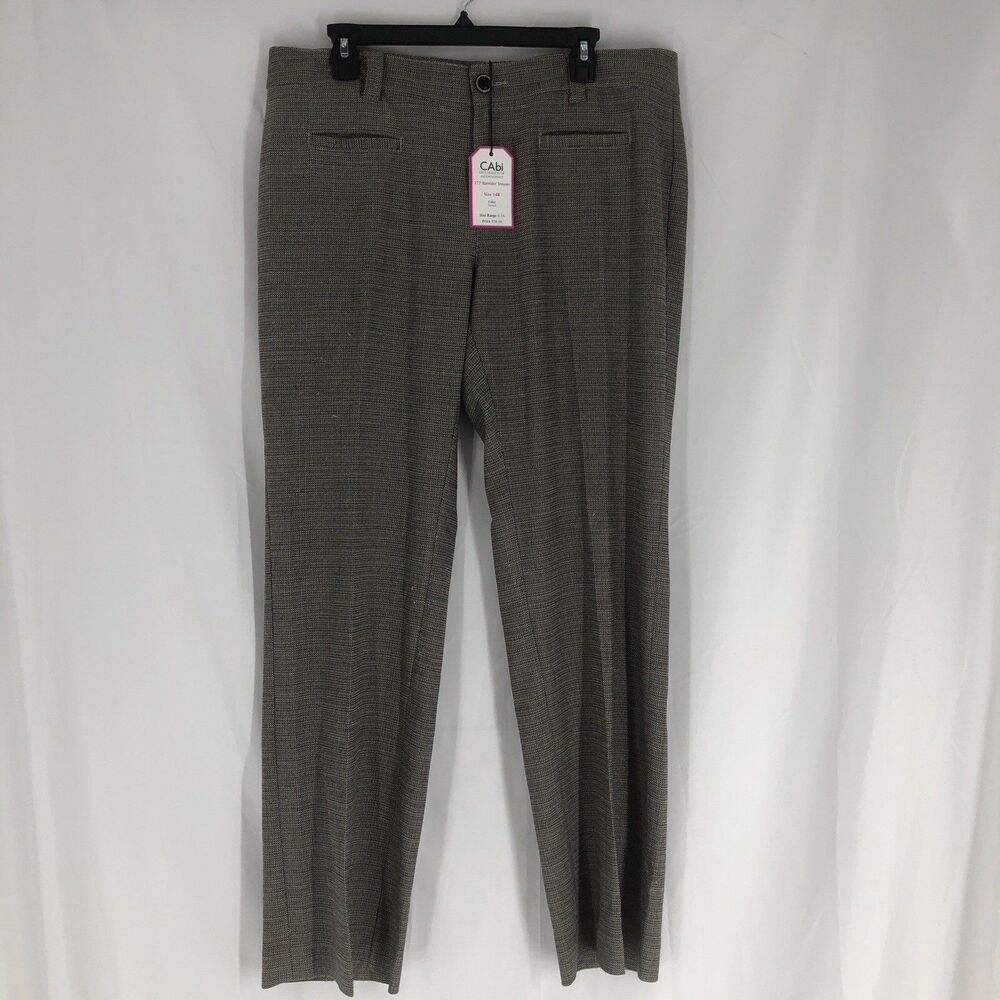 Cabi Barrister Trousers Pants 14R 177 Tweed Workwear Career